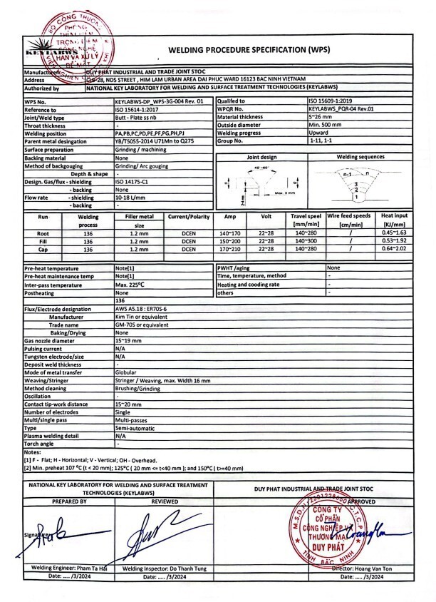 Chứng Nhận Hàn 3